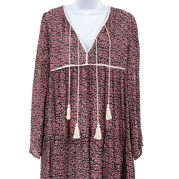 Christy Dawn The Paloma Midi Dress Pink Comfrey Ditsy Floral Printed Flowy Large - Picture 6 of 9